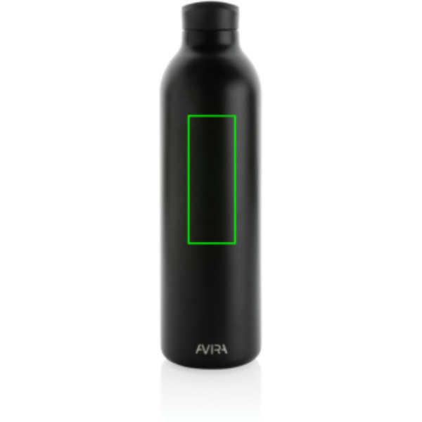 Gourde Avira Avior en acier recyclé RCS 1 l: Emplacement du logo – partie supérieure de la face avant du produit