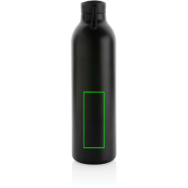 Gourde Avira Avior en acier recyclé RCS 1 l: Emplacement du logo – partie inférieure de l’arrière du produit