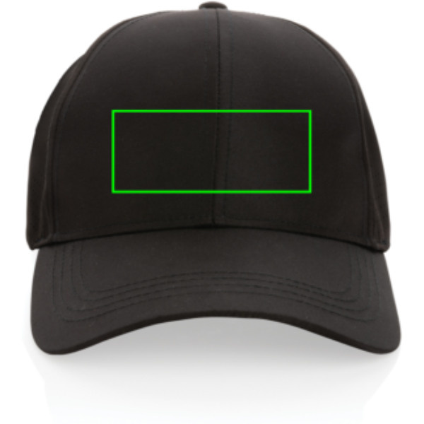 Casquette de sport Impact AWARE™ en RPET à 6 panneaux: Emplacement du logo – face avant du produit