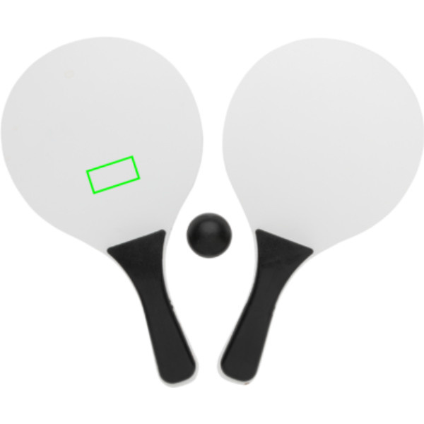 Set de raquettes de plage: Emplacement du logo – face avant du produit