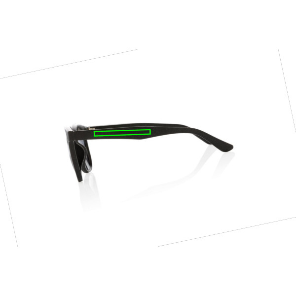 Lunettes de soleil en fibre de paille de blé: Emplacement du logo – côté gauche du produit