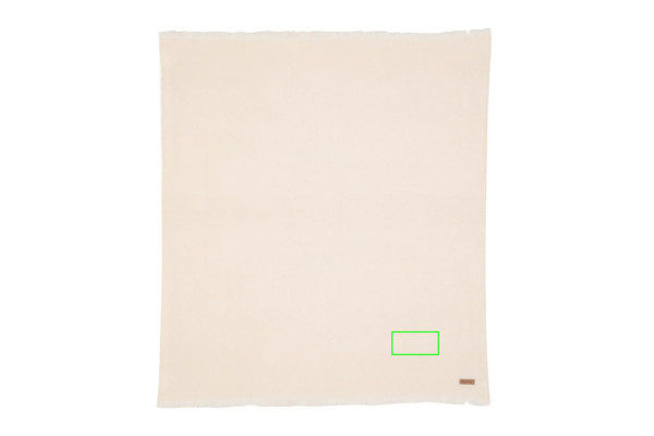 Tkany koc Ukiyo Aware™ Polylana® 130 × 150 cm: Logo position – blanket