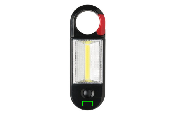 Lampe de travail COB avec aimant: Emplacement du logo – partie inférieure de la face avant du produit
