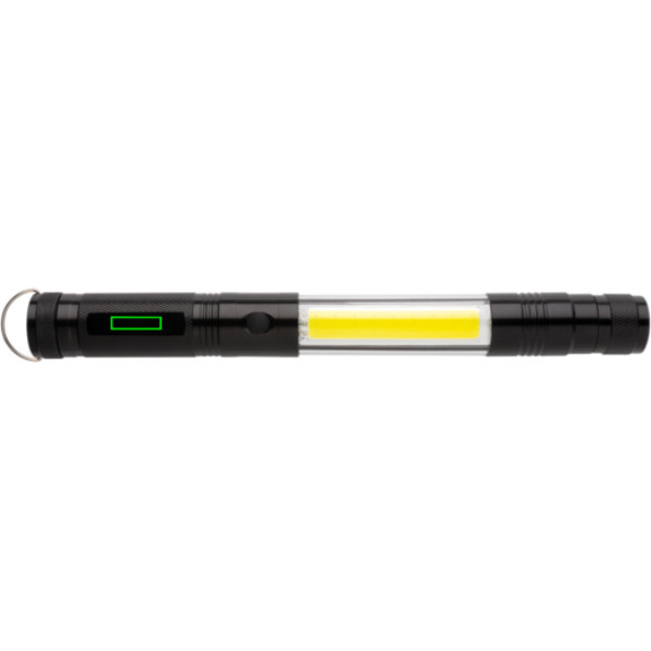 Grande lampe télescopique avec COB: Emplacement du logo – face avant du produit