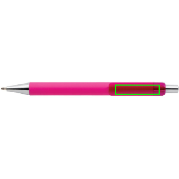 Stylo X8 au toucher doux: Emplacement du logo – clip