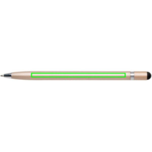 Stylo épuré en métal: Emplacement du logo – corps du stylo