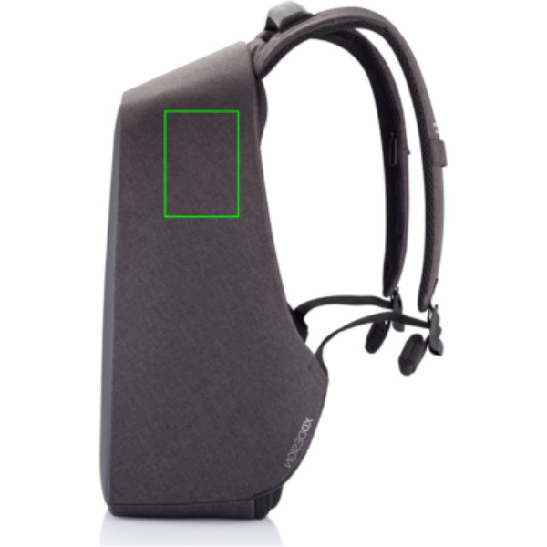 Sac à dos antivol Bobby Hero Regular: Emplacement du logo — Partie supérieure droite du produit
