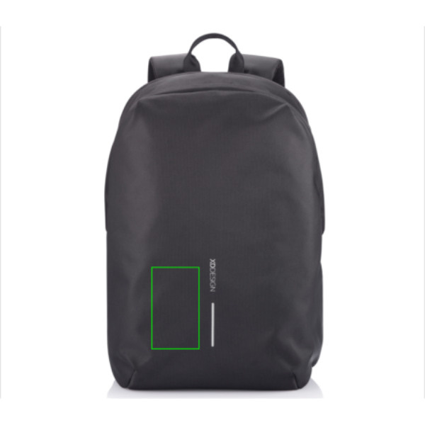 Sac à dos antivol Bobby Soft: Emplacement du logo – partie avant gauche du produit