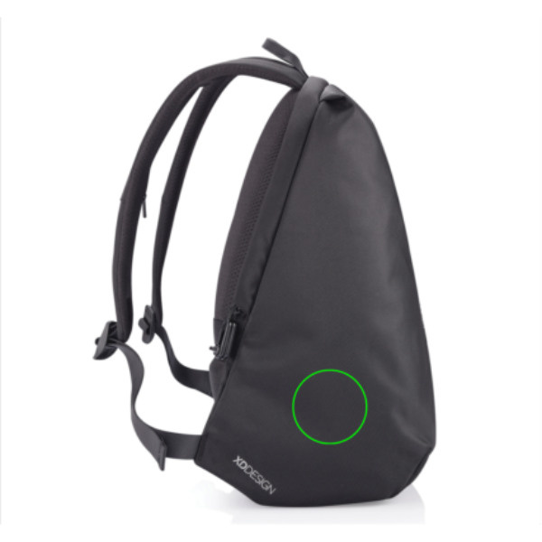 Sac à dos antivol Bobby Soft: Emplacement du logo – côté gauche du produit