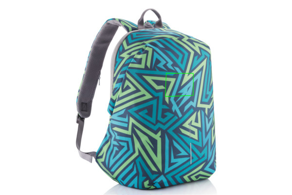 Sac à dos antivol Bobby Soft « Art »: Emplacement du logo – partie supérieure de la face avant du produit