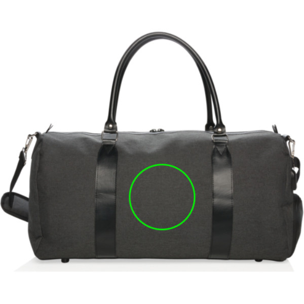 Sac de week-end avec sortie USB-A: Emplacement du logo – face arrière du produit