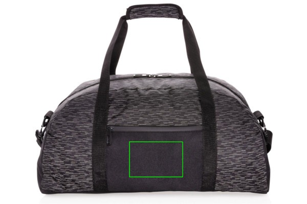 AWARE™ RPET Reflective weekend bag: Logo position – lower front of the product