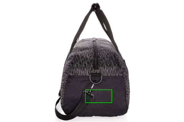 AWARE™ RPET Reflective weekend bag: Logo position – right side of the product