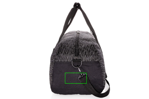AWARE™ RPET Reflective weekend bag: Logo position – left side of the product