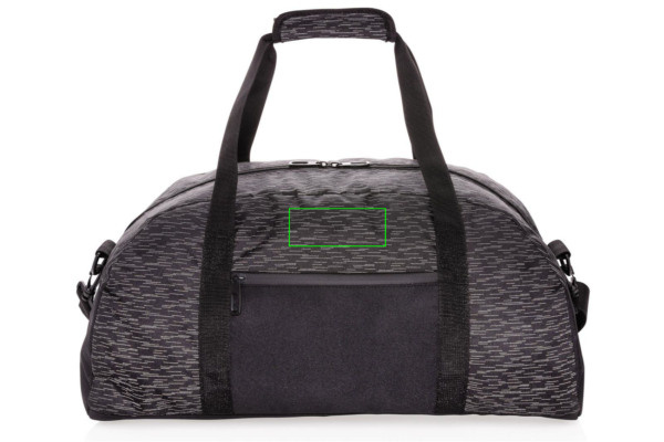 AWARE™ RPET Reflective weekend bag: Logo position – upper front of the product