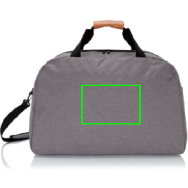 Sac de voyage tendance bicolore: Emplacement du logo – face arrière du produit