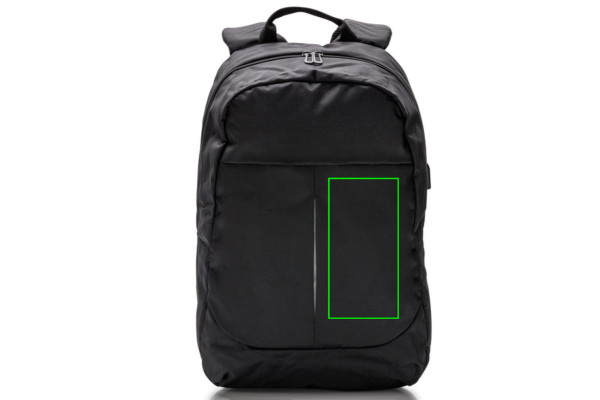 Sac à dos pour ordinateur Power USB: Emplacement du logo – partie avant droite du produit