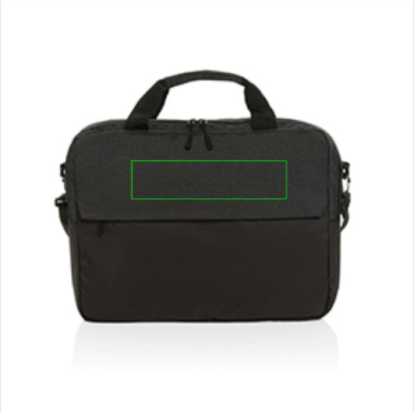Torba na laptopa Kazu AWARE™ RPET Basic 15,6 cala: Położenie logo – górna część przodu produktu