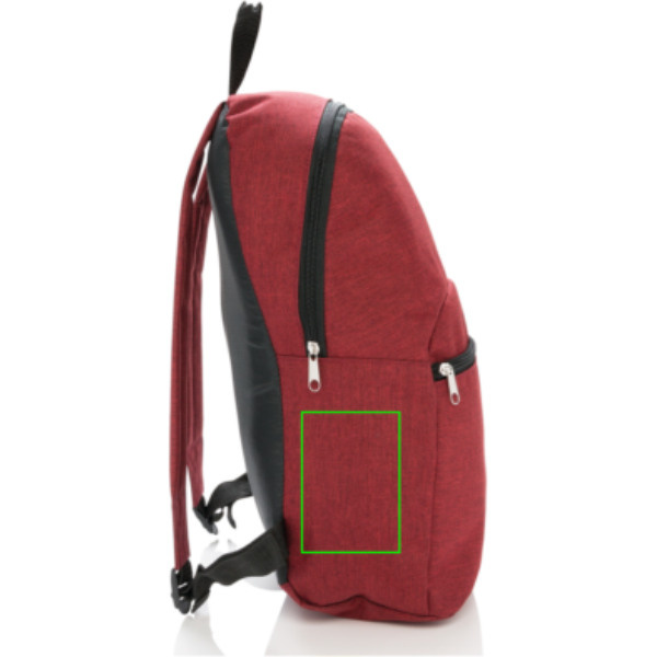 Sac à dos classique bicolore: Emplacement du logo – côté gauche du produit