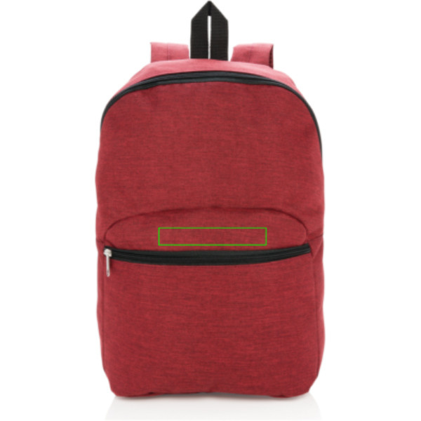 Sac à dos classique bicolore: Emplacement du logo – centre de la face avant du produit