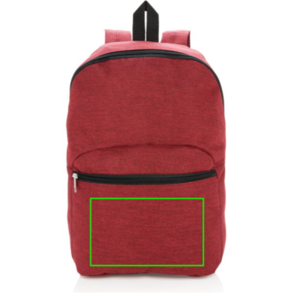 Sac à dos classique bicolore: Emplacement du logo – partie inférieure de la face avant du produit