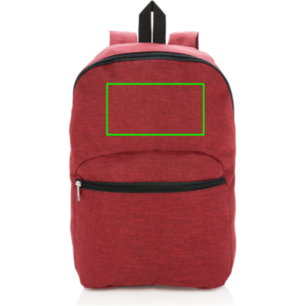 Sac à dos classique bicolore: Emplacement du logo – partie supérieure de la face avant du produit