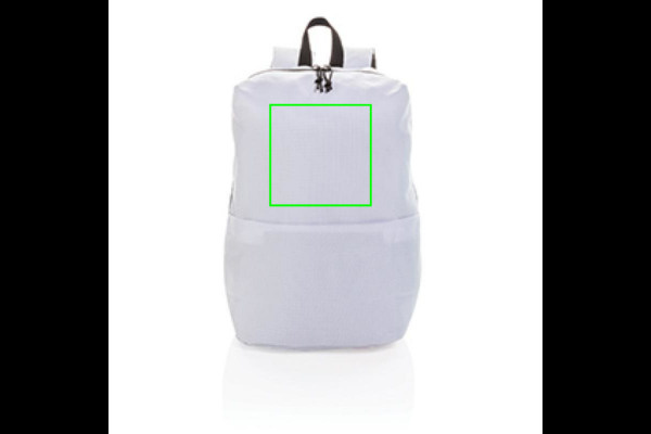 Sac à dos décontracté sans PVC: Emplacement du logo – partie supérieure de la face avant du produit
