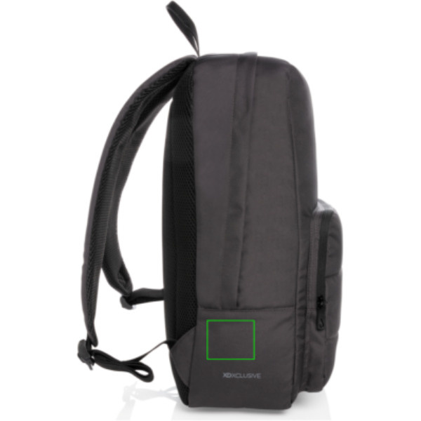 Plecak na laptopa Impact AWARE™ RPET Basic 15,6 cala: Położenie logo – lewa strona produktu