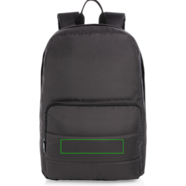 Plecak na laptopa Impact AWARE™ RPET Basic 15,6 cala: Logo position – centre front of the product