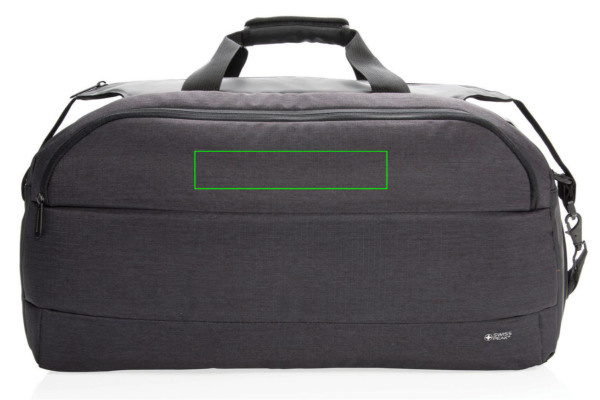 Sac de week-end moderne: Emplacement du logo – partie supérieure de la face avant du produit