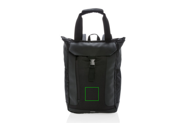 Swiss Peak RFID 15-tolline sülearvuti pakend PVC-vaba: Logo asukoht – toote esikülje alaosa