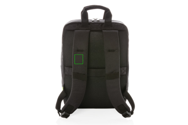Soho business RPET 15.6" laptopryggsäck PVC-fri: Logotypens placering – rem: höger sida