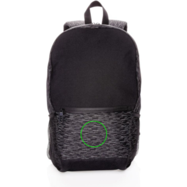 AWARE™ RPET Reflective laptop backpack: Logo position – lower front of the product