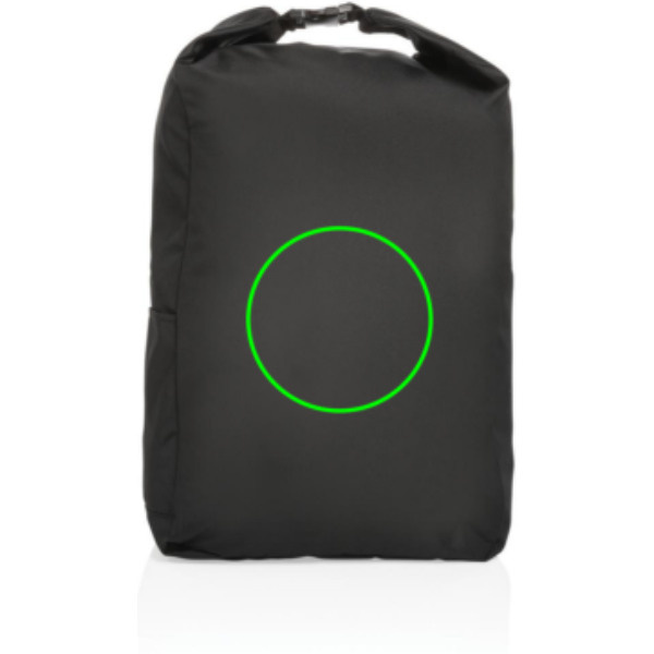 Lekki plecak rolltop Impact AWARE™ RPET: Położenie logo — przód produktu