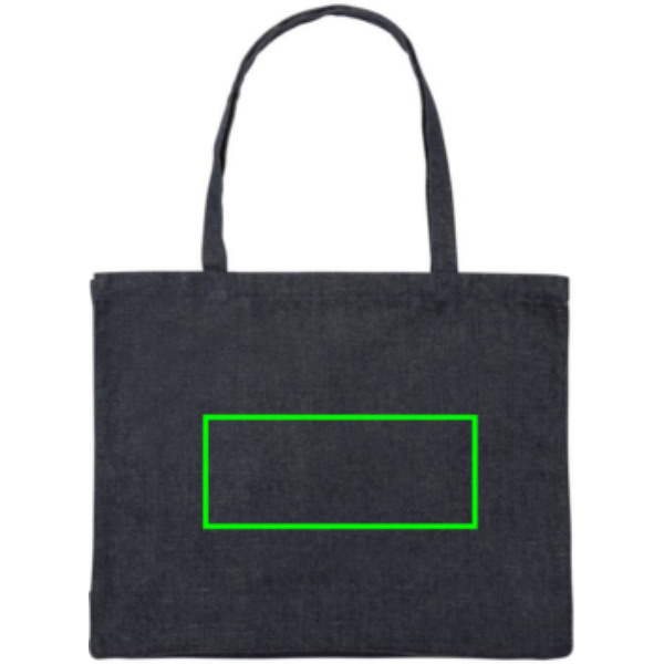 Impact AWARE™ recycled denim shopper: Logo position – back of the product