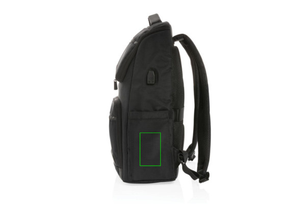 Swiss Peak AWARE™ RPET Voyager 15.6" laptop backpack: Logo position – right side of the product
