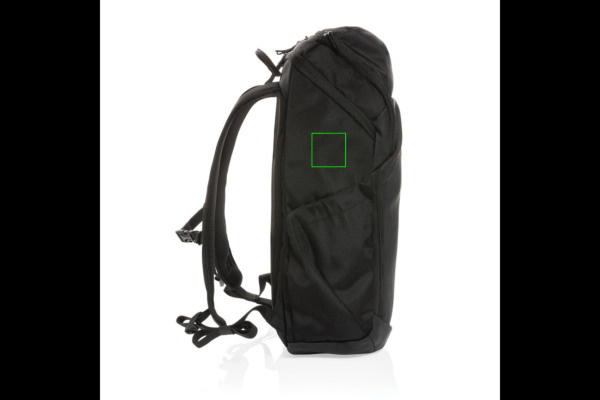 Swiss Peak AWARE™ RPET 15.6 inch business backpack: Logo position – upper-left area of the product