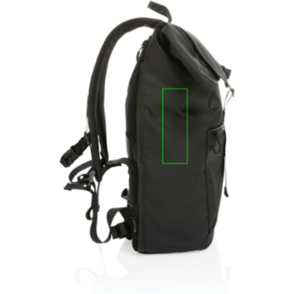 Impact AWARE™ RPET water resistant 15.6" laptop backpack: Logo position – left side of the product