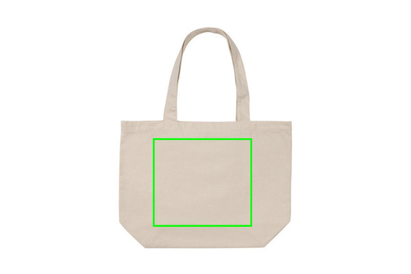 Impact Aware™ 240 gsm rcanvas shopper w/pocket undyed: Logo position – back of the product