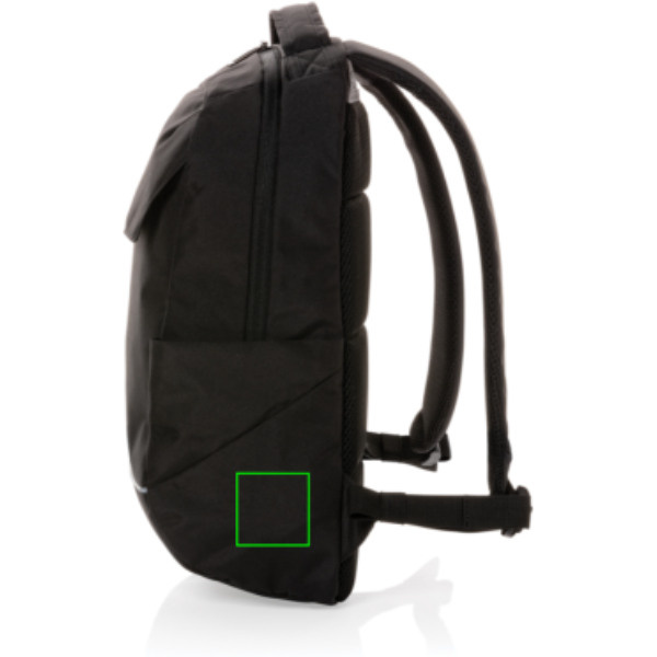 Swiss Peak Brooke AWARE™ RPET daily 15.6" laptop backpack: Logo position – right side of the product