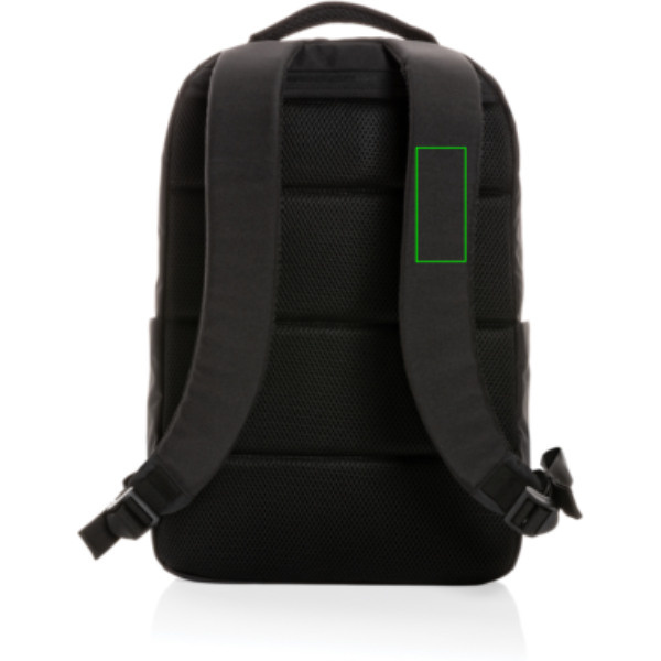 Swiss Peak Brooke AWARE™ RPET daily 15.6" laptop backpack: Logo position – strap: left side