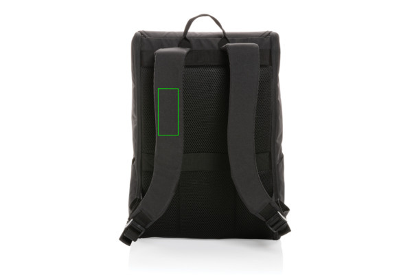 Swiss Peak Fern AWARE™ RPET all over zipper 15.6" backpack: Logo position – strap: right side