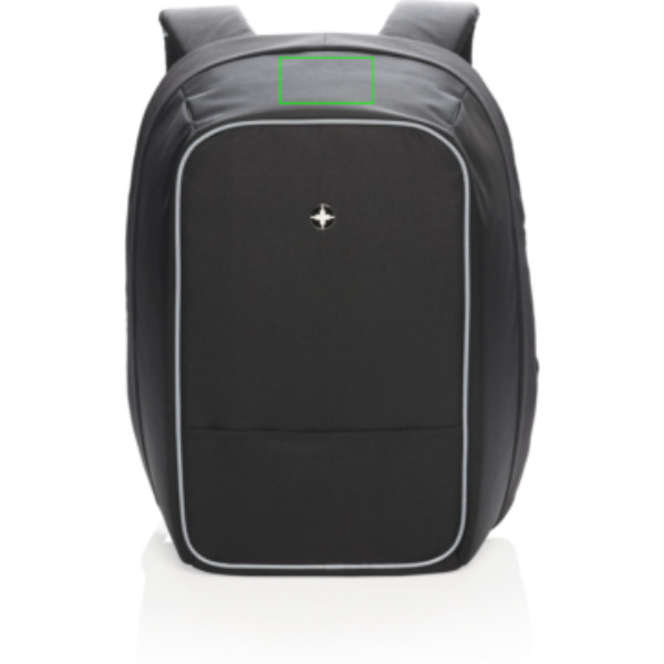 Swiss Peak 15,6" Anti-Diebstahl Laptop-Rucksack: Logoposition – Oberseite des Produkts