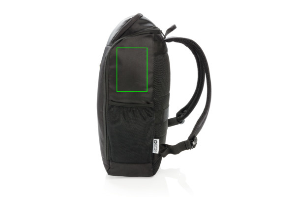 Swiss Peak AWARE™ 15.6" laptopryggsäck med enkel åtkomst: Logotypens placering – produktens högra sida