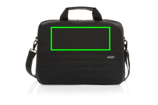 Swiss Peak AWARE™ RFID 15,6" Laptoptasche: Logoposition – oberer Bereich der Produktvorderseite