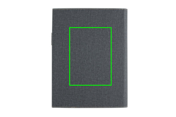 Protège-carnet A5 Deluxe design: Emplacement du logo – face arrière du produit