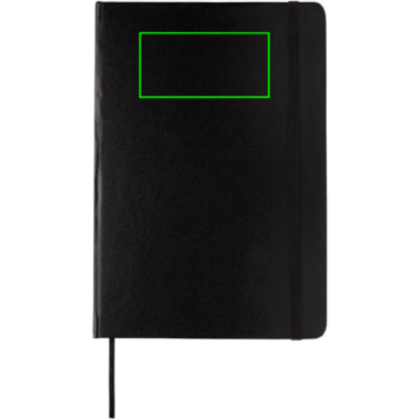 Carnet classique A5 à couverture rigide: Emplacement du logo – partie supérieure de la face avant du produit