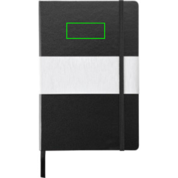 Carnet Deluxe A5 à couverture rigide: Emplacement du logo – partie supérieure de la face avant du produit