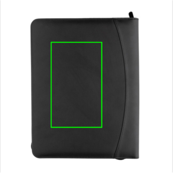 RCS rPU deluxe tech portfolio with zipper: Logo position – back of the product