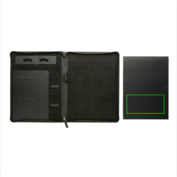 Swiss Peak Heritage RCS rPU A4 portfolio with zipper: Logo position – notebook